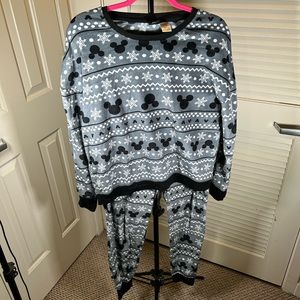 Disney disney pajamas adults unisex grey Mickey Mouse